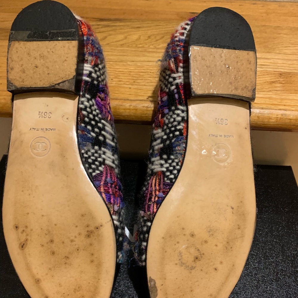 Chanel Tweed Mocassin Loafers - Picture 7 of 8